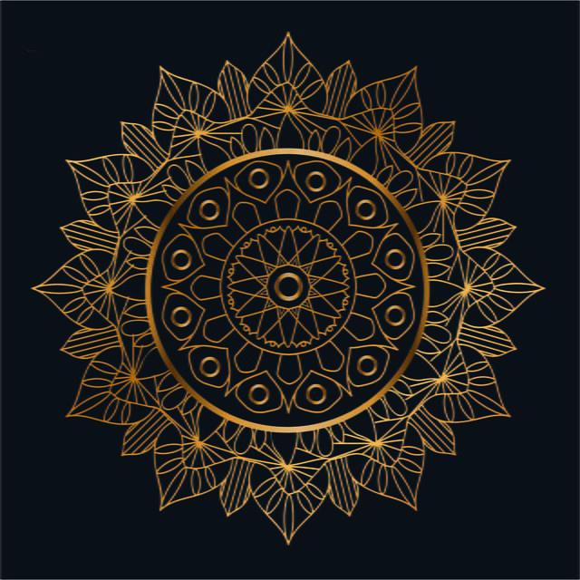Mandala Vàng Phong Cách Hoa Nền Hồi Giáo đồ Họa Trang Trí Hình nền Vector để tải xuống miễn phí